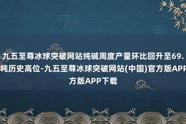 九五至尊冰球突破网站纯碱周度产量环比回升至69.11万吨历史高位-九五至尊冰球突破网站(中国)官方版APP下载