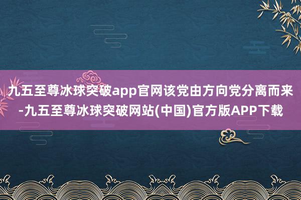 九五至尊冰球突破app官网该党由方向党分离而来-九五至尊冰球突破网站(中国)官方版APP下载