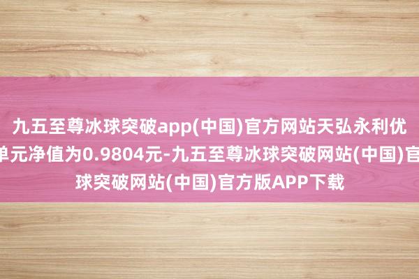 九五至尊冰球突破app(中国)官方网站天弘永利优佳羼杂A最新单元净值为0.9804元-九五至尊冰球突破网站(中国)官方版APP下载