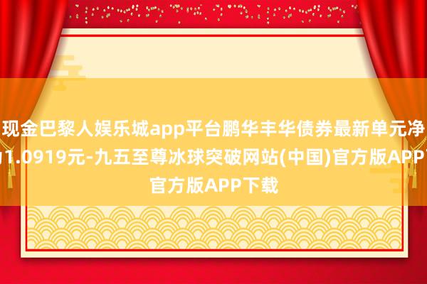 现金巴黎人娱乐城app平台鹏华丰华债券最新单元净值为1.0919元-九五至尊冰球突破网站(中国)官方版APP下载