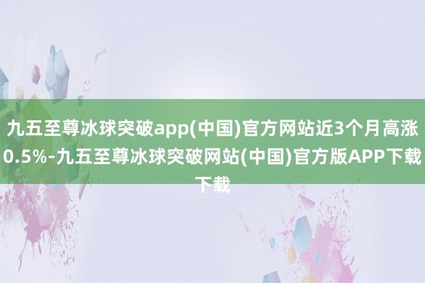 九五至尊冰球突破app(中国)官方网站近3个月高涨0.5%-九五至尊冰球突破网站(中国)官方版APP下载