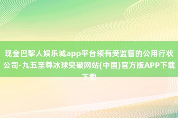 现金巴黎人娱乐城app平台领有受监管的公用行状公司-九五至尊冰球突破网站(中国)官方版APP下载