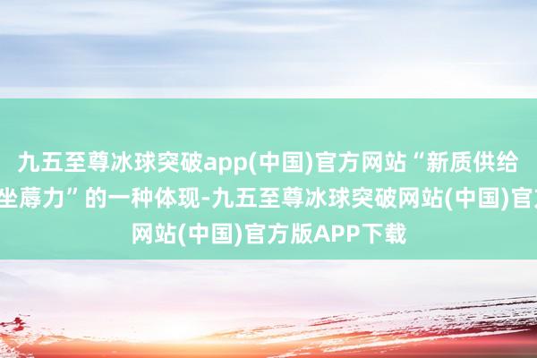 九五至尊冰球突破app(中国)官方网站“新质供给”恰是“新质坐蓐力”的一种体现-九五至尊冰球突破网站(中国)官方版APP下载