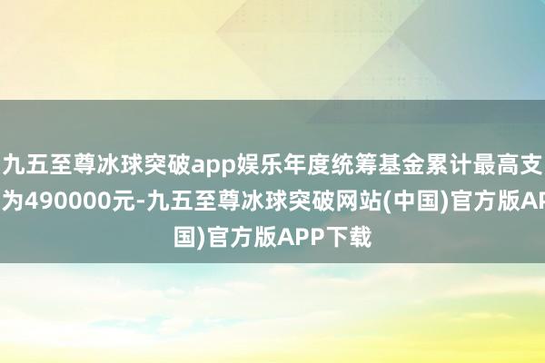 九五至尊冰球突破app娱乐年度统筹基金累计最高支付名额为490000元-九五至尊冰球突破网站(中国)官方版APP下载